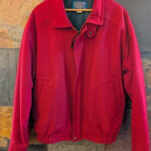 Pendelton Oregon rare Mens (roomy) Med Fine Wool Red Bomber Thinsulate warm XLNT